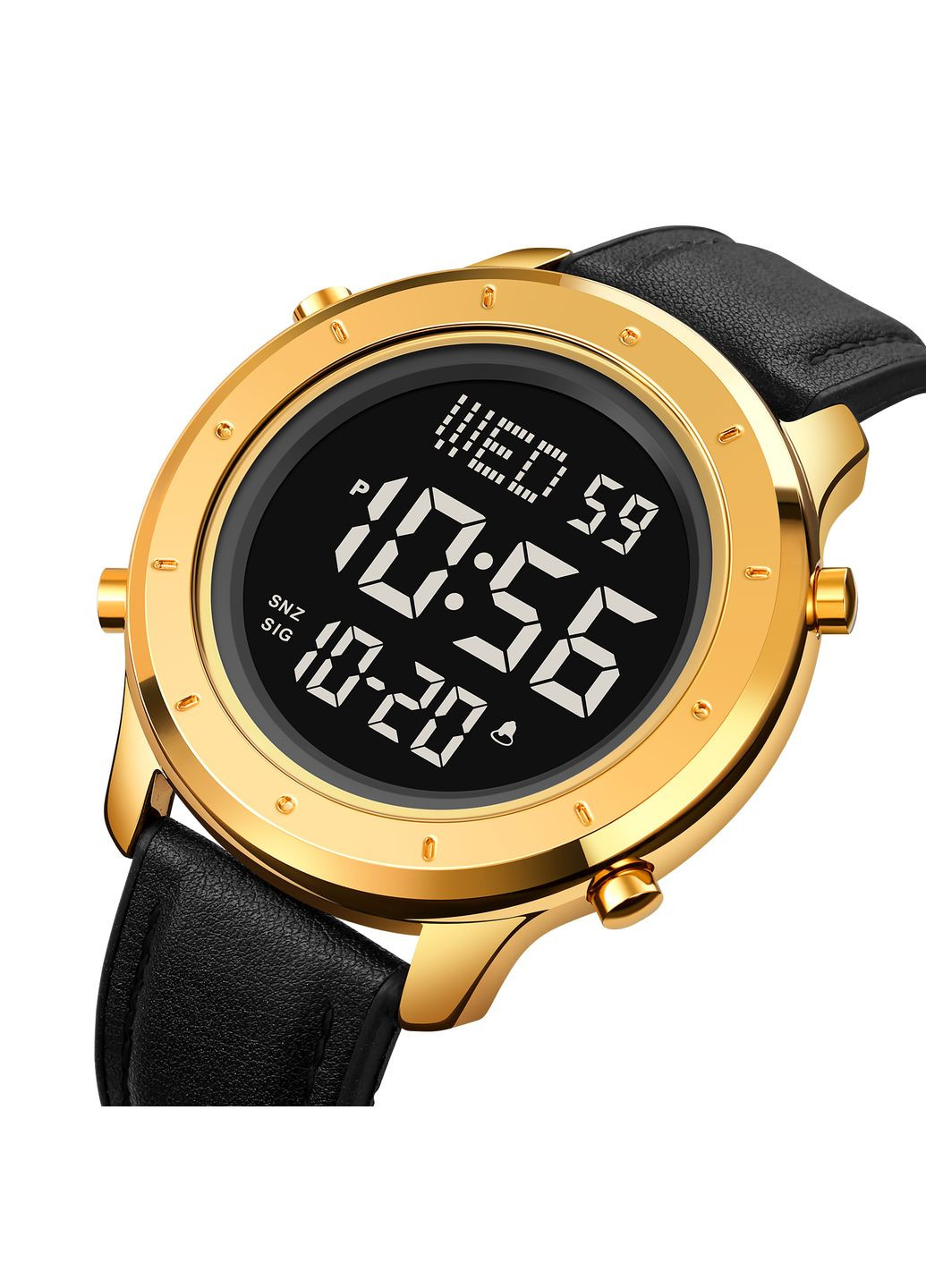 1864LGDBK Gold-Black Leather SALE Skmei (324089308)