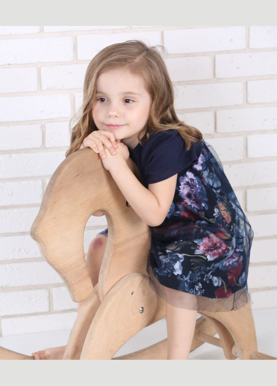 Темно-синя платье flowers темно-синій dexter's (292012689)