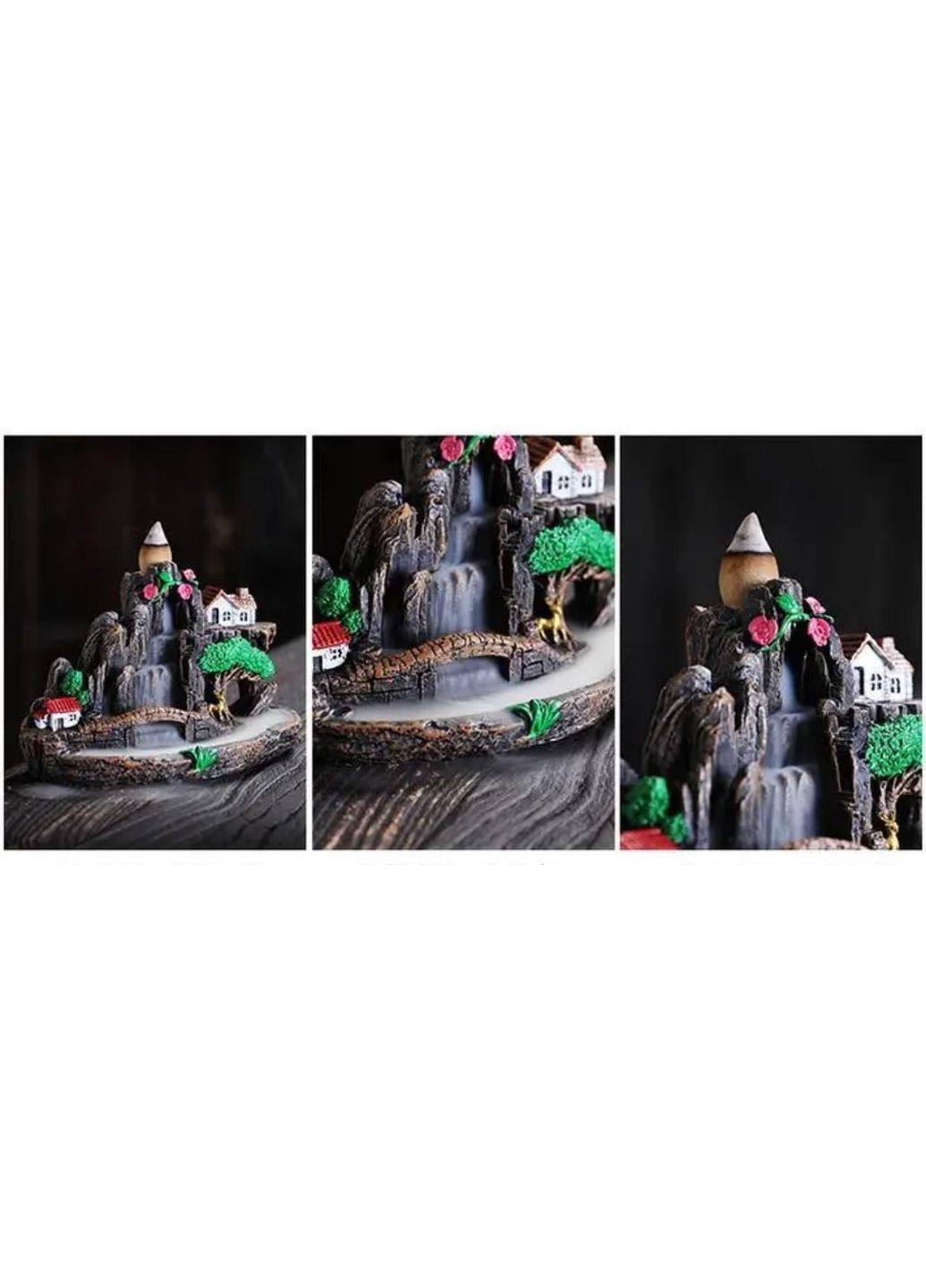 Керамическая горелка для благовоний жидкий дым "Сказочная страна" +20 конусов No Brand (295012711)