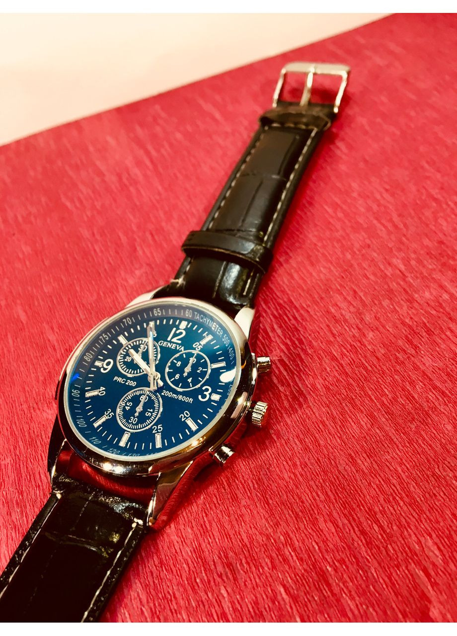 Чоловічий класичний наручний годинник " " (чорний) Geneva (366666259)