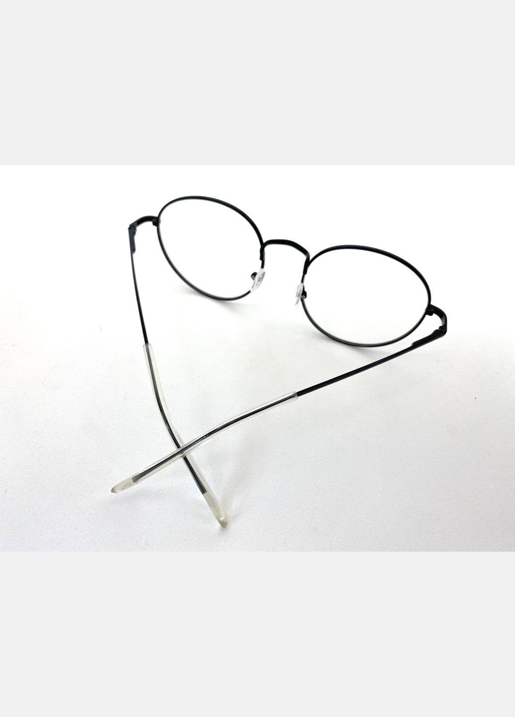 Іміджеві окуляри нульовки прозорі унісекс чорна оправа LIGHT (315889598)