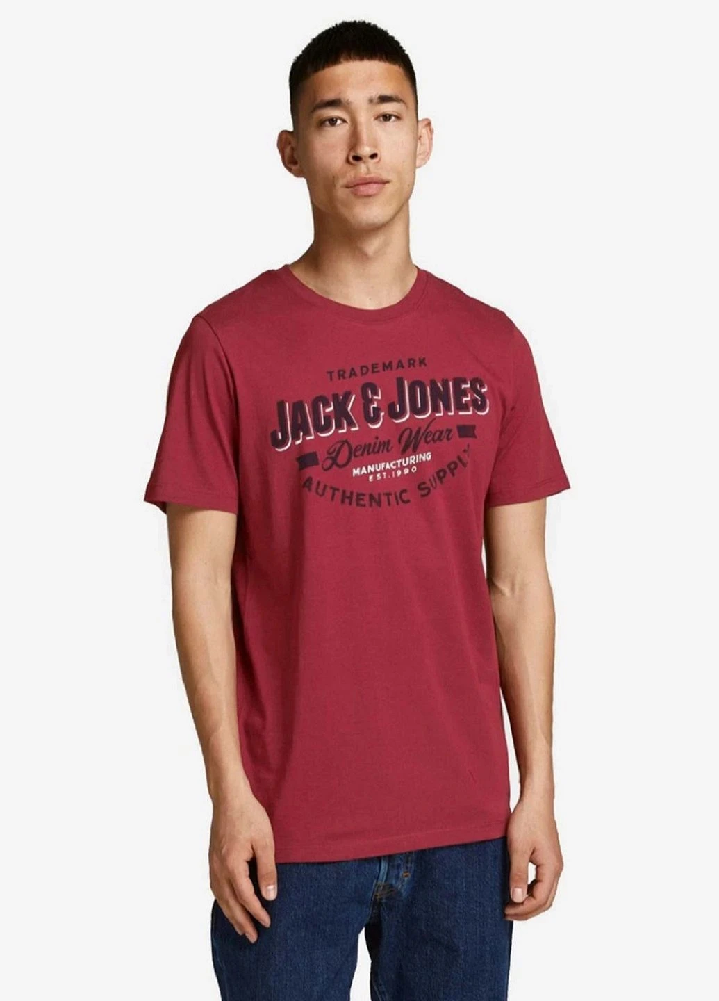Красная футболка с коротким рукавом Jack & Jones