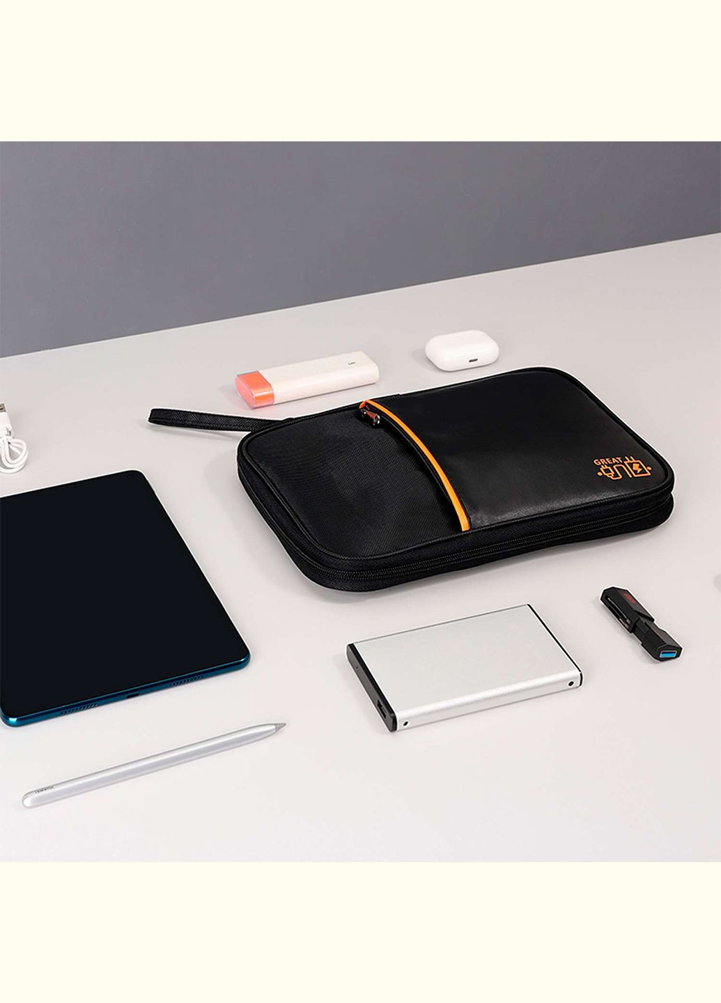 Органайзер для зарядок і планшета до 11'' Бордовий LoveYouHome 28х20х3 см Love You (336493557)