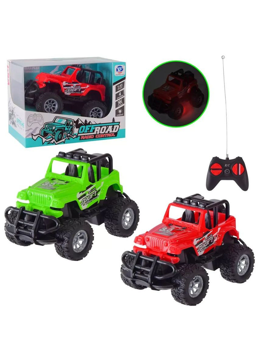Іграшка машина на радіокеруванні джип зі світлом 789-102C на батарейках в асортименті 2 кольори No Brand (362422468)