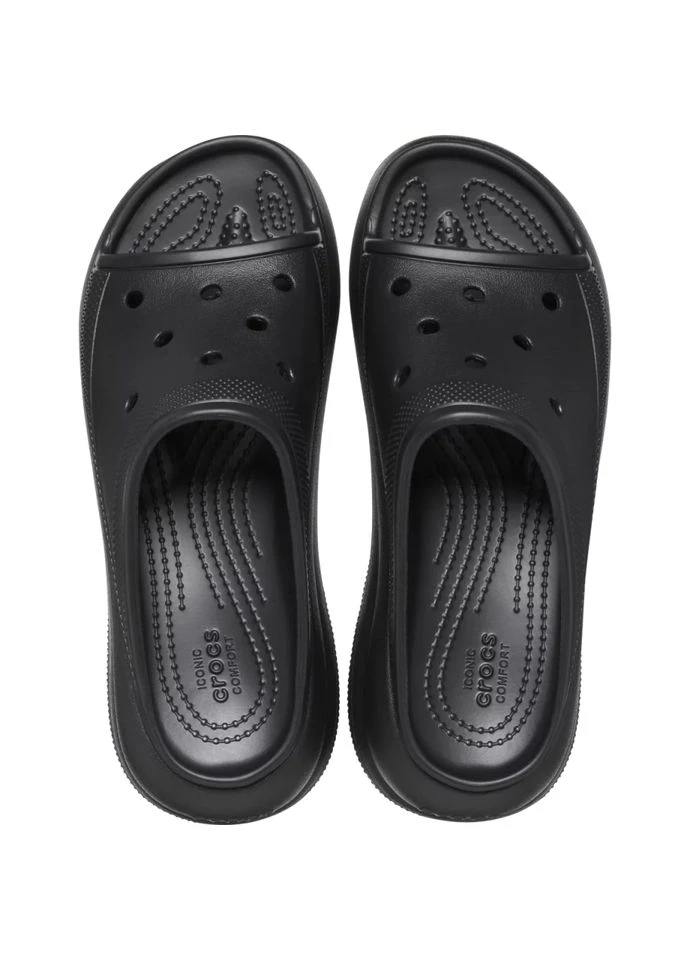 Черные шлепанцы classic crush platform Crocs
