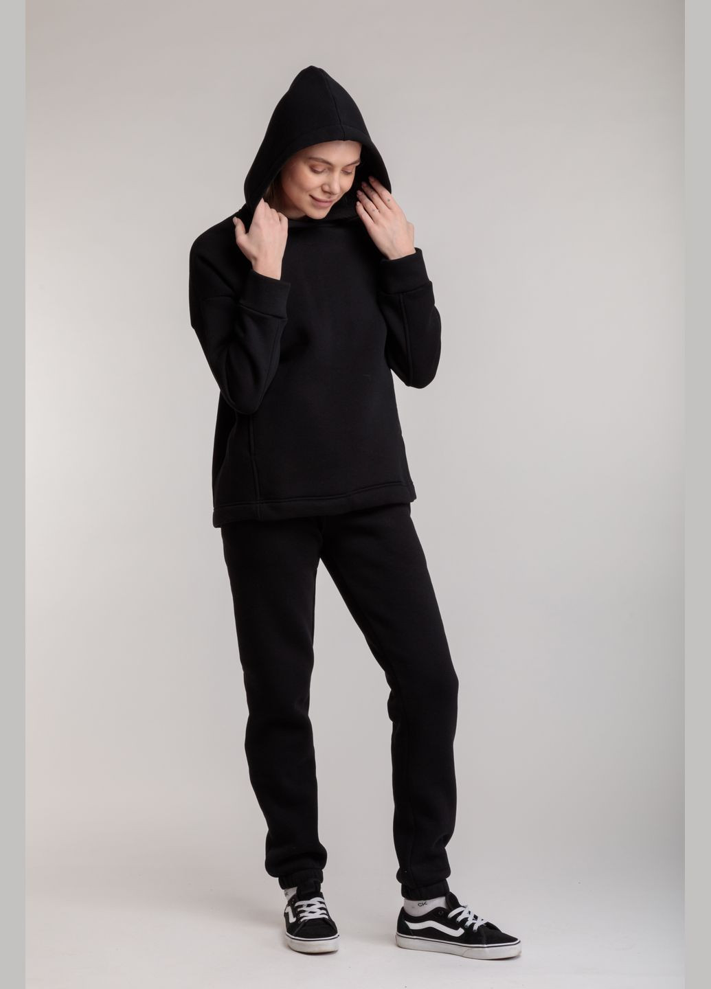 Повседневный спортивный костюм черного цвета Amelon Clothing Спортивний костюм худі+штани (280916157)