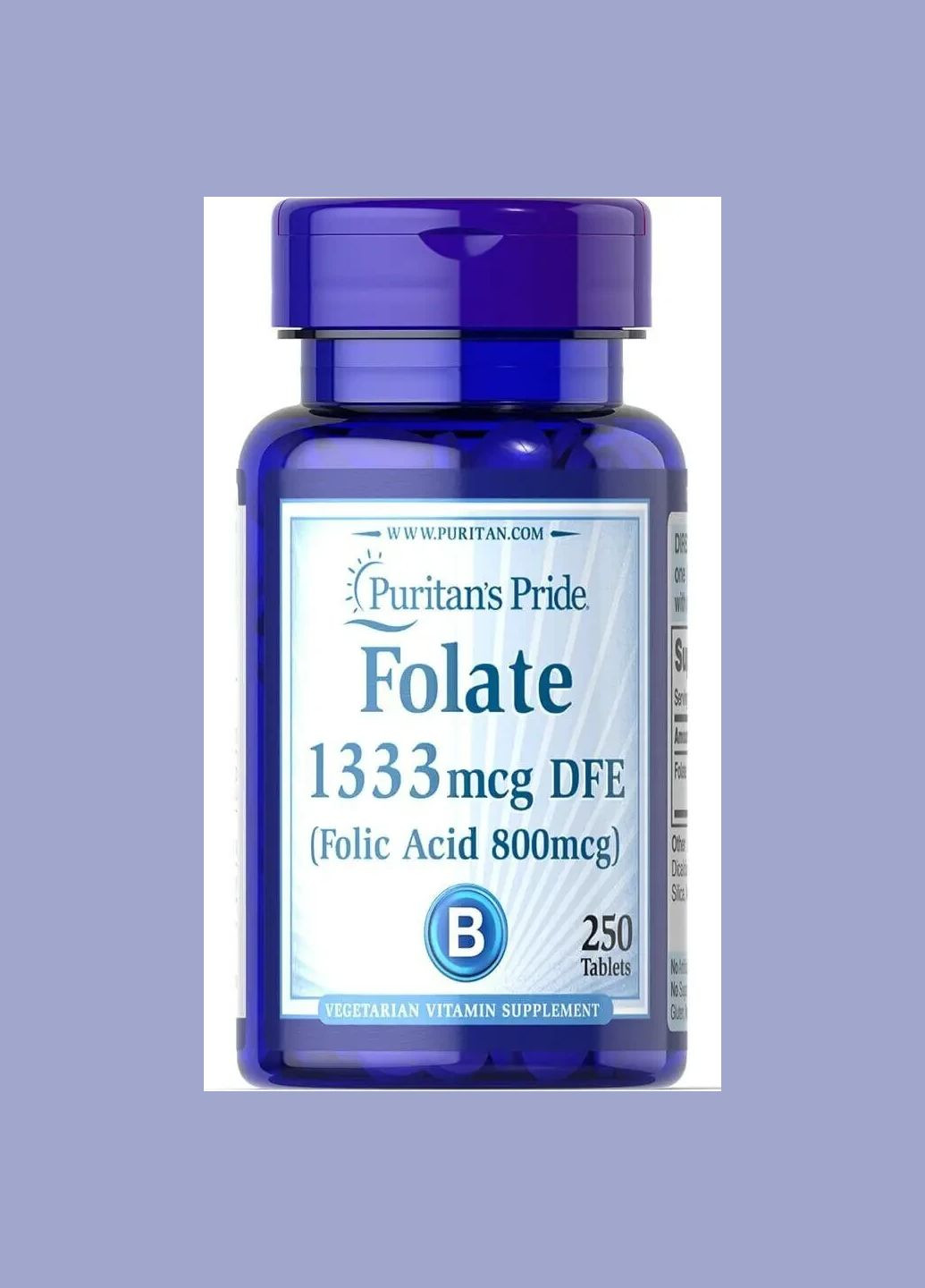 Фолієва кислота Folate 1333 mcg DFE 250 таб. No Brand (348139963)
