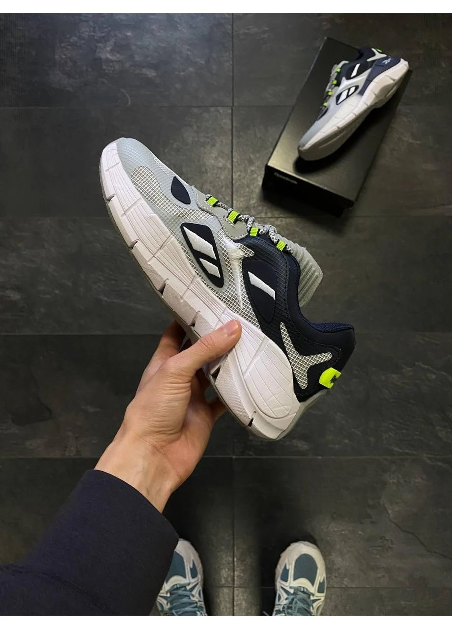 Серые летние кроссовки reebok zig kinetica gray navy рибок зиг No Brand