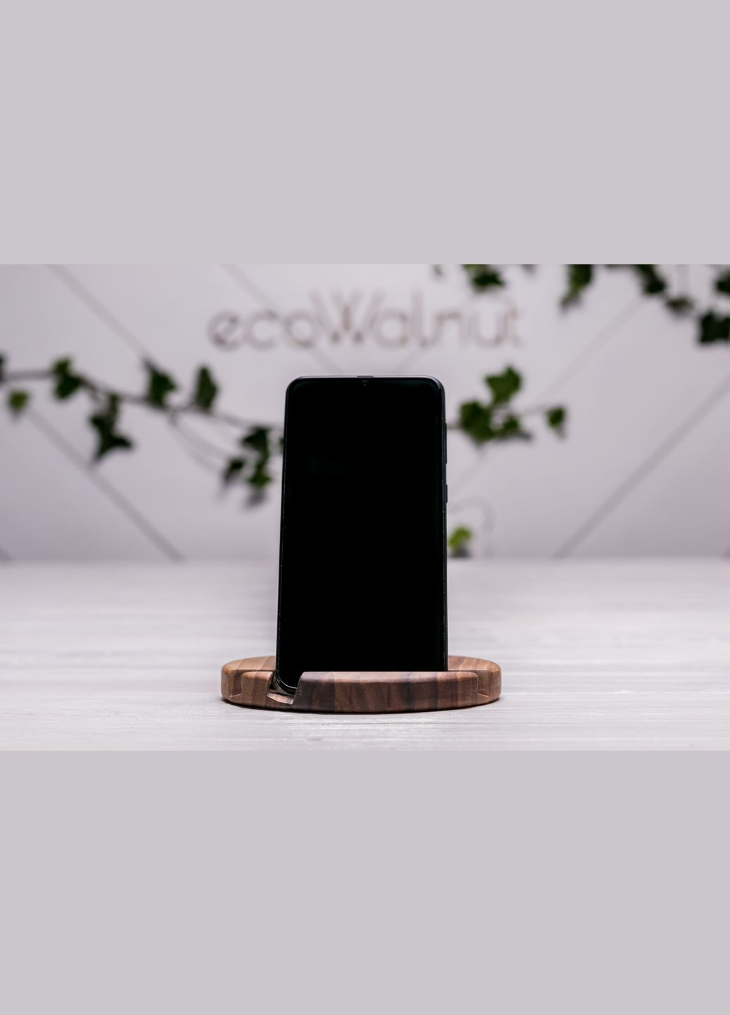Аксессуар «Круг» Оригинальный держатель под телефон с именной гравирофкой EcoWalnut (293083547)