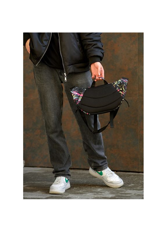 Большая мужская поясная сумка бананка DynamicDart принт "ABSTRACT" Sambag (329692761)