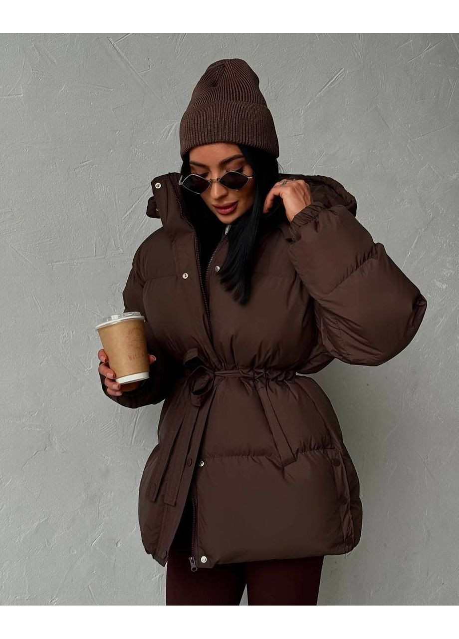 Коричневая зимняя зимняя куртка Stylish Touch