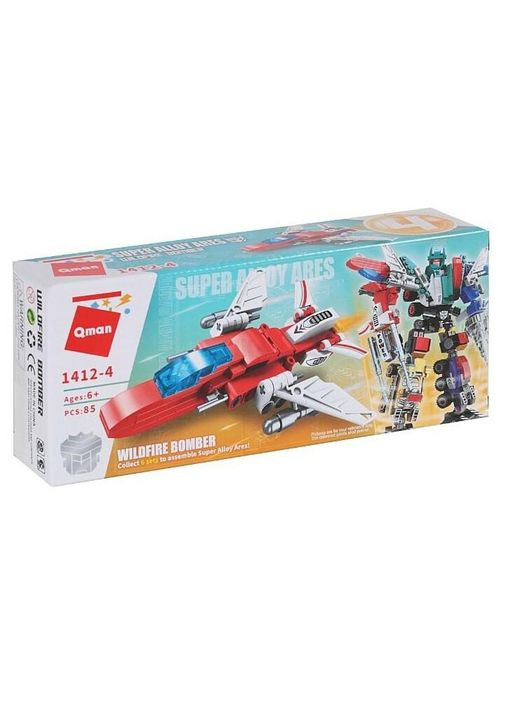 Детский Конструктор Qman 1412-1-6 транспорт, 79 дет (Wildfire Bomber) No Brand (330602602)
