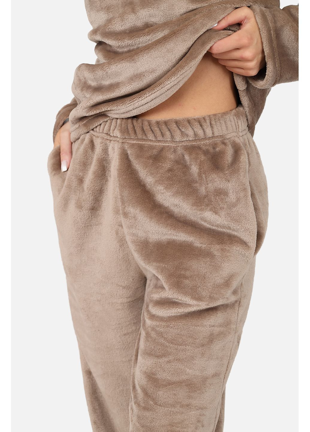 Кофейная зимняя пижама с штанами женская цвет кофейный cb-00283597 Yuki