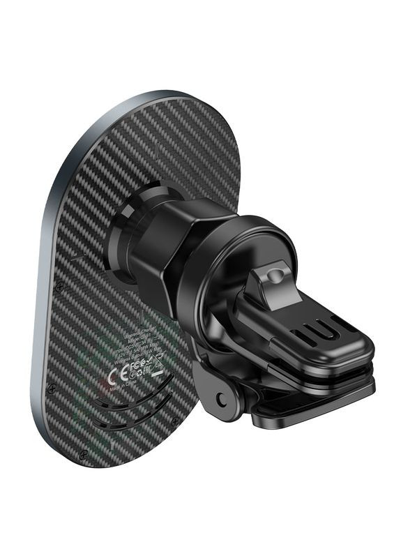 Автодержатель CA91 + Wireless Charging 15W, крепеж на решетку, Type-C, Gray, Box Hoco (370984674)