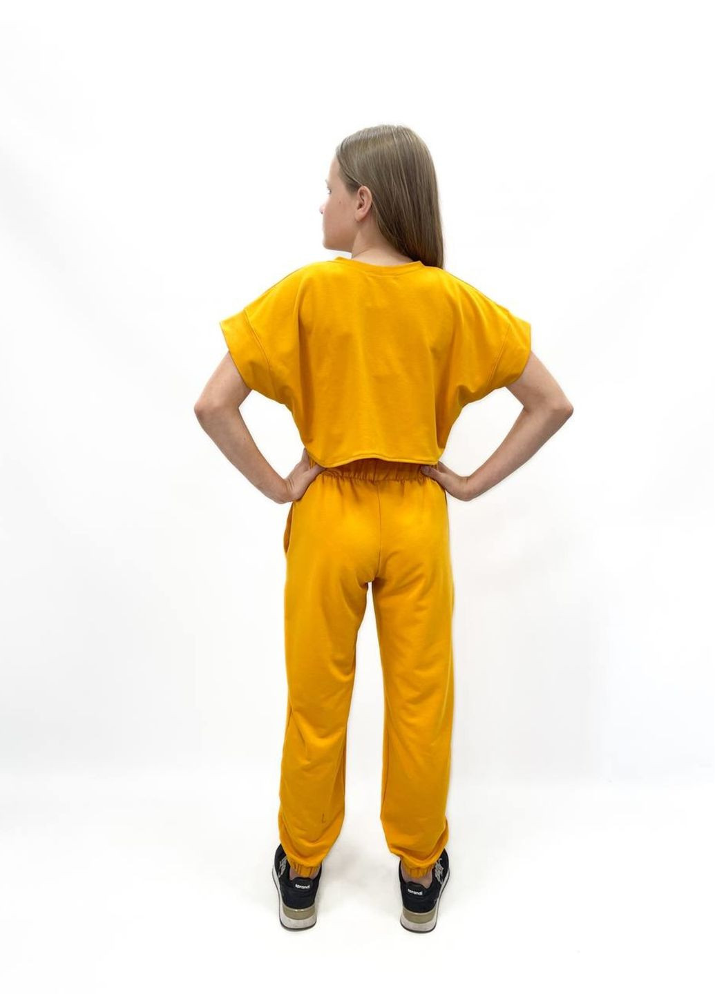 Жовтий літній костюм літній двійка Madlen
