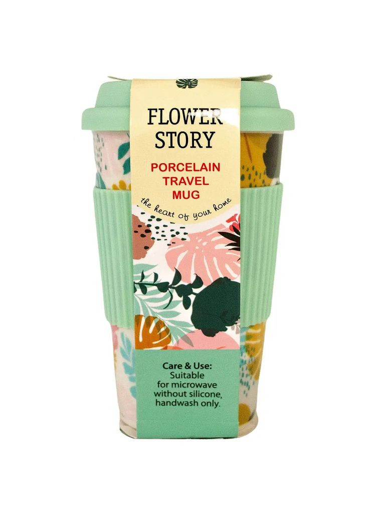 Кружка Flower story 21-279-123 440 мл салатовая Keramia (349221523)