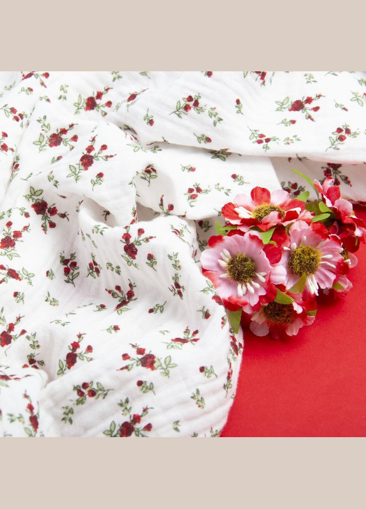 Тканина бавовняна платтяна Муслін двошарова 140 см, 120 г/м2 для суконь, блузок, спідниць, халатів, костюмів IDEIA (318506930)