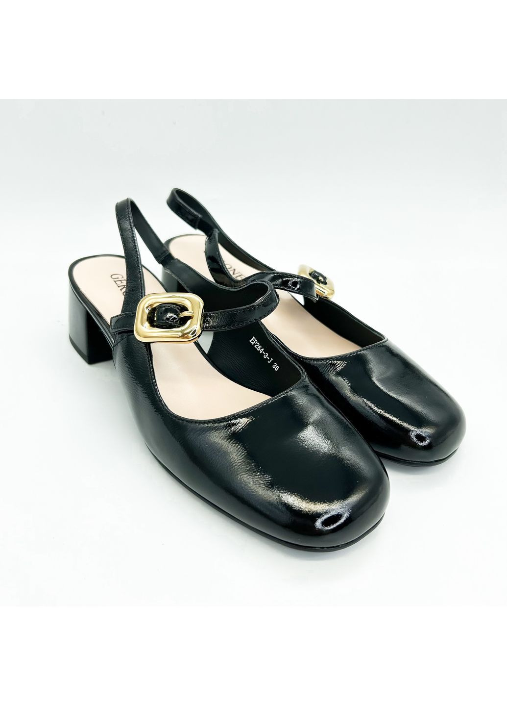 Черные босоножки (р) наплак 0-1-1-ep-264-3-j Geronea с ремешком