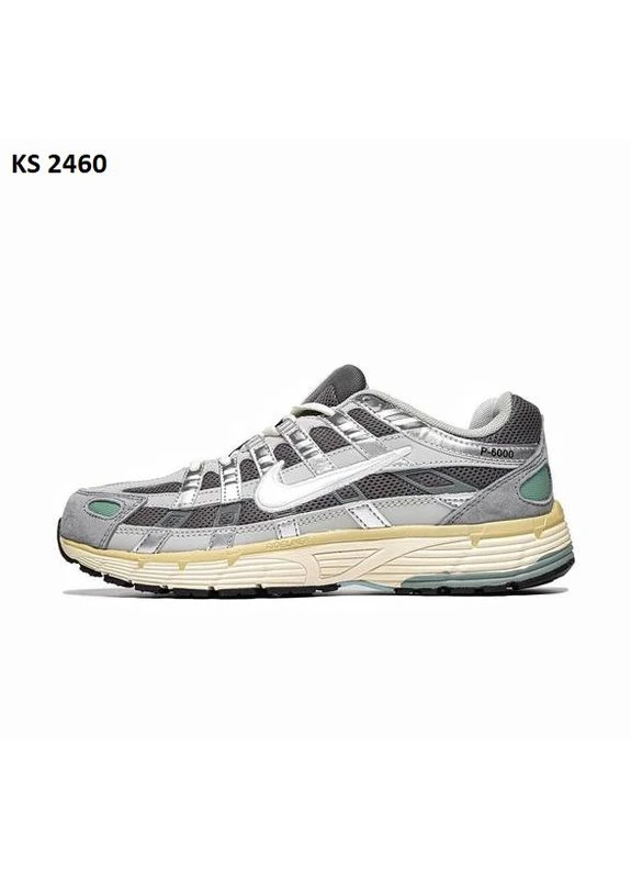 Сірі кросівки чоловічі nike p-6000 gray найк п-6000 сірі демісезон No Brand
