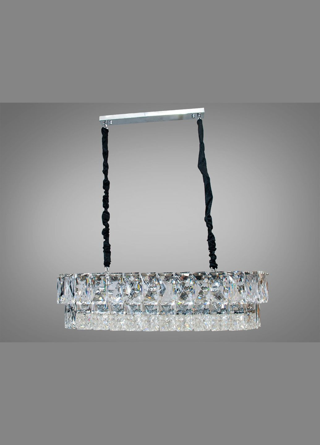 Сучасна кришталева люстра 11 ламп E14 хром 30x90х100 см Diasha (301334468)