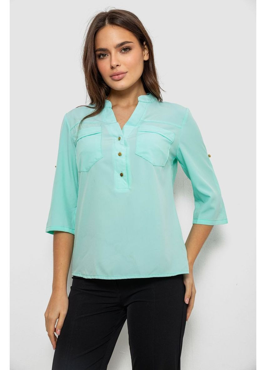 М'ятна блуза однотонна Ager 230R96-1