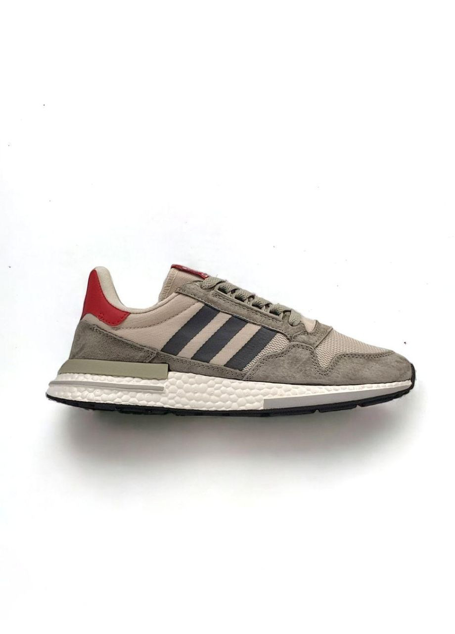 Сірі Осінні кросівки чоловічі adidas zx500 grey red адідас zx 500 No Brand