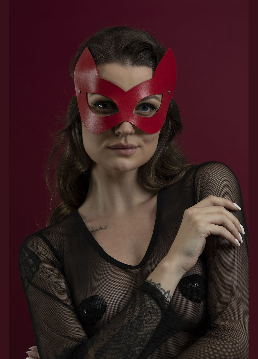 Маска кішки Kitten Mask Червона CherryLove Feral Feelings (282709496)