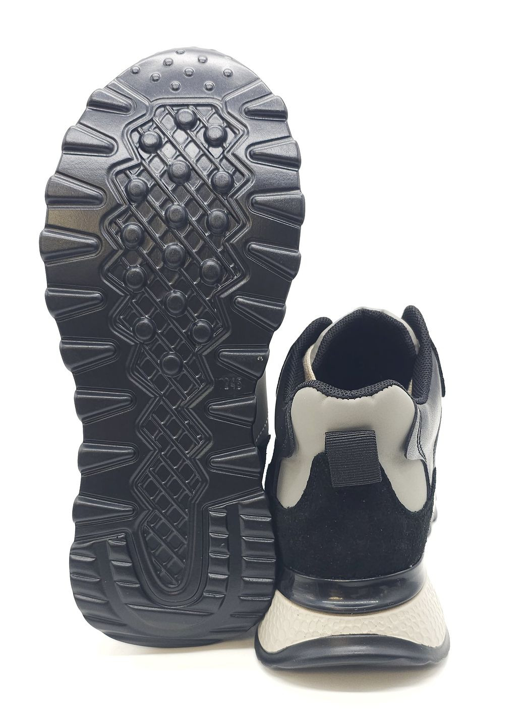 Черные всесезонные женские кроссовки черные кожаные l-11-44 23 см(р) Lonza