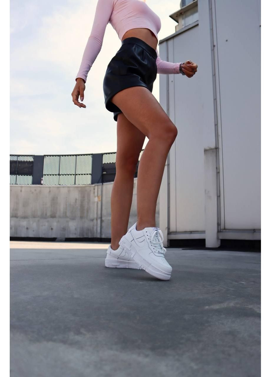 КРОСІВКИ ЖІНОЧІ NIKE AIR FORCE 1 PIXEL WHITE 2 НАЙК АІР ФОРС 1 ПРЕМІУМ No Brand білі демісезони (368888184)