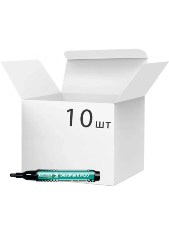 Маркер водостійкий, 1-3 мм, скорочений 10 шт (MARKER-PER-STM20B10) STANGER (399602803)