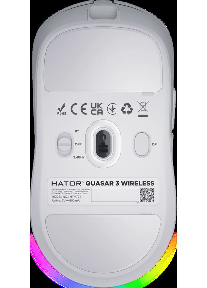 Миша ігрова Quasar 3 Wireless White (HTM731) Hator (360418844)