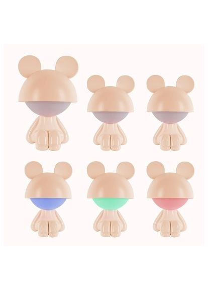 Ночник Светильник LED с аккумулятором Cute Mouse, (K25-316-2-4) Kite Світильник LED з акумулятором Cute Mouse, персиков (367830924)