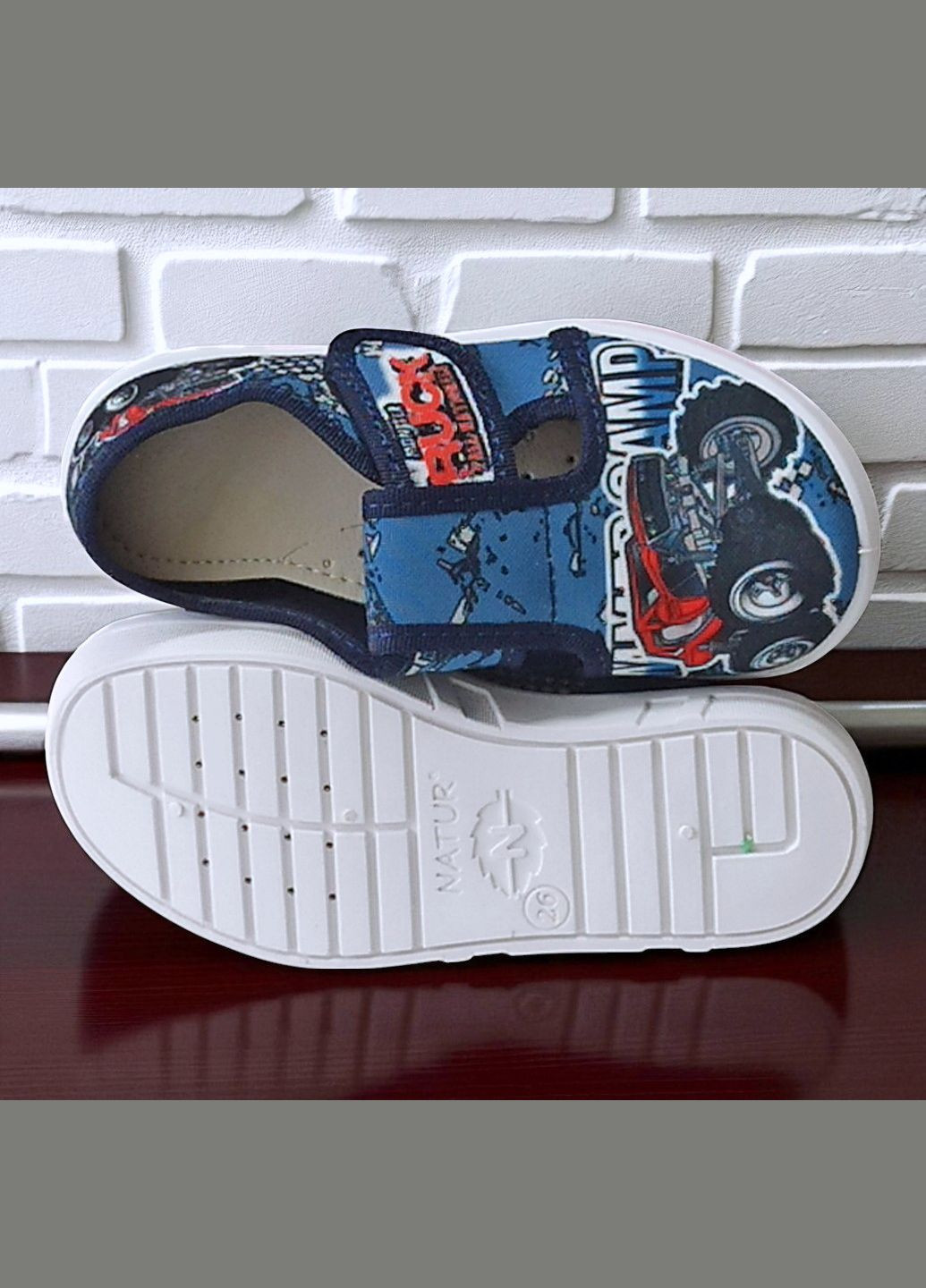 Ортопедичні тапочки на липучці капчики для хлопчика змінне взуття в садок змінка Валді Waldi (340646583)