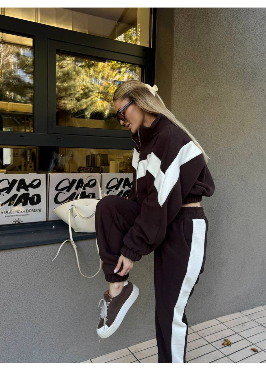 Спортивний костюм із двостороннього флісу (Туреччина) • стильні акцентні вставки • ЗАМІРИ В ОПИСІ DK/DL Мода без кордонів (370549233)