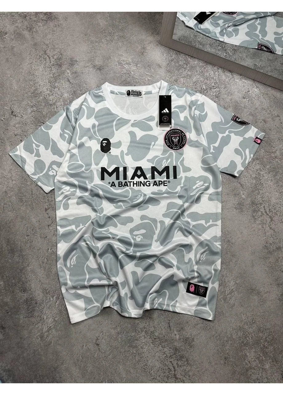 Серая футболка a bathing ape x inter miami серая джерси бейп интер майами стильная футболкасерая интер майами No Brand