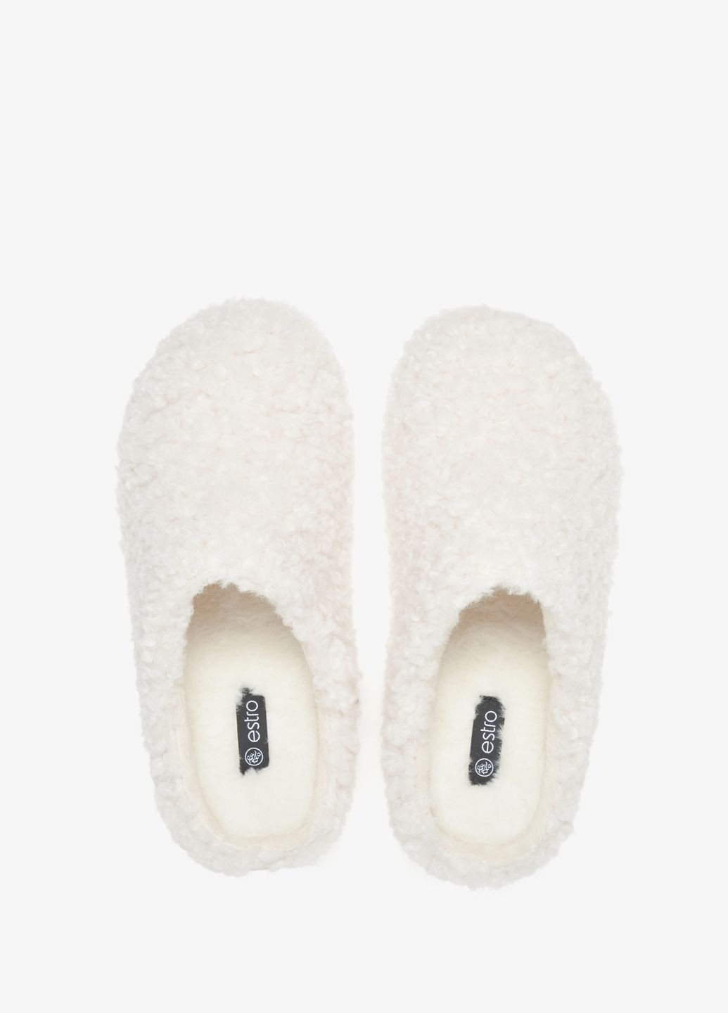 Светло-бежевые тапочки домашние, цвет молочный Estro