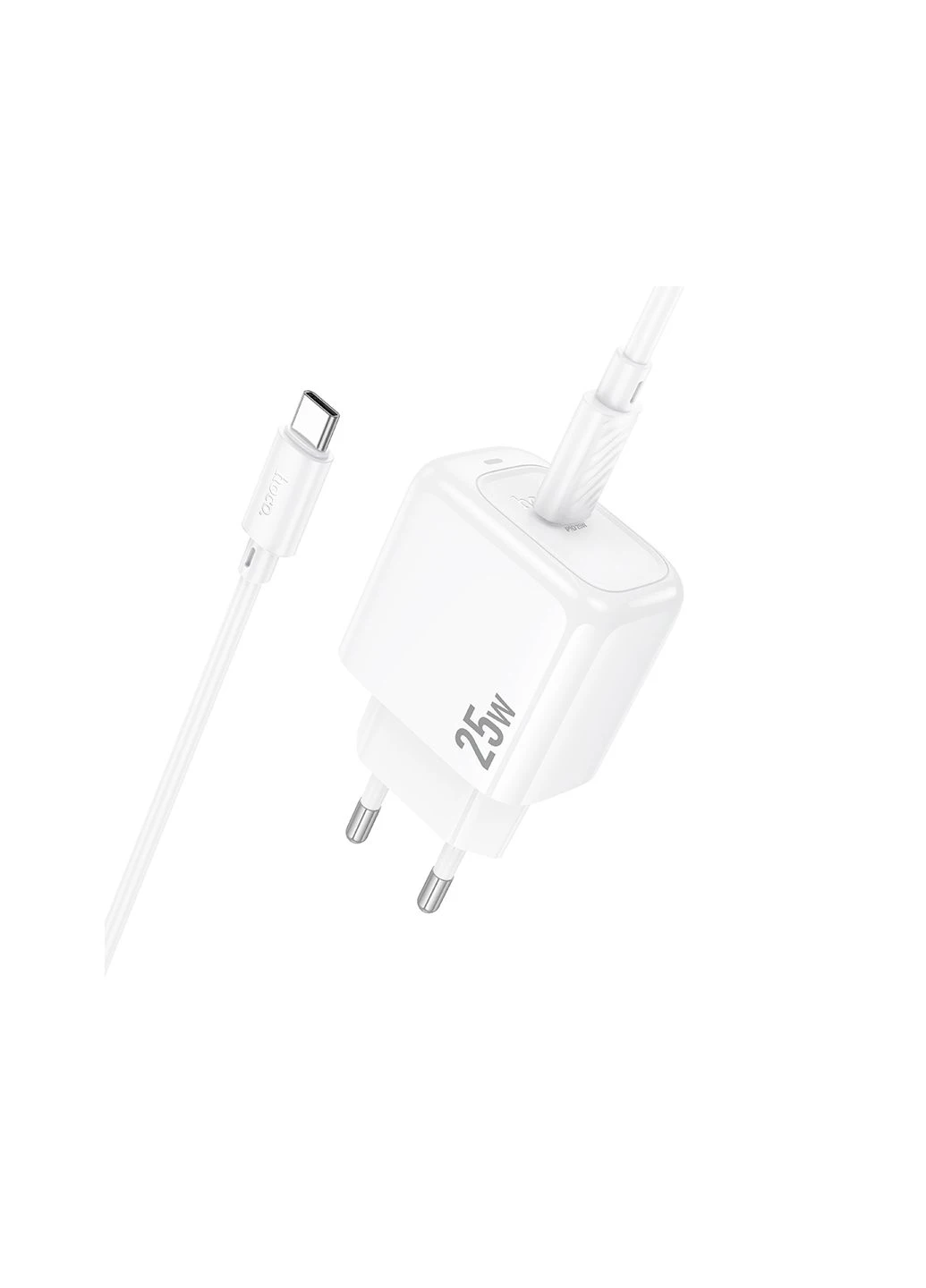 Мережевий зарядний пристрій з кабелем single port PD25W charger set(C to C) Hoco CS53A Surplus (399452093)