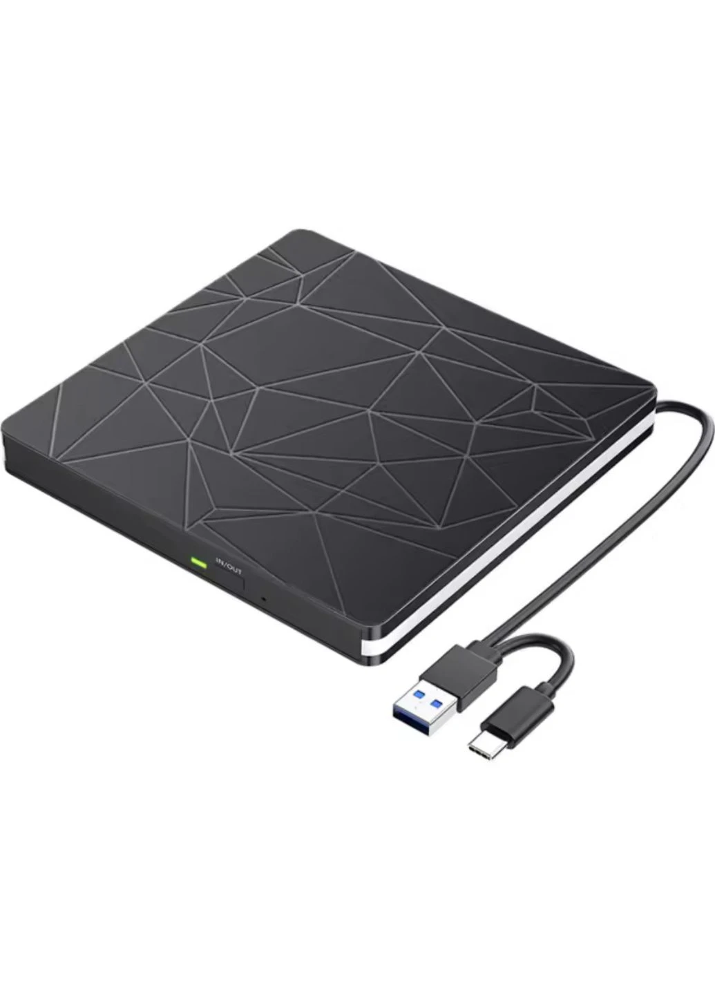 Зовнішній портативний привід дисковод DVD±R/RW CD-RW - USB 3.0 Type-A/Type-C Maiwo (351503887)