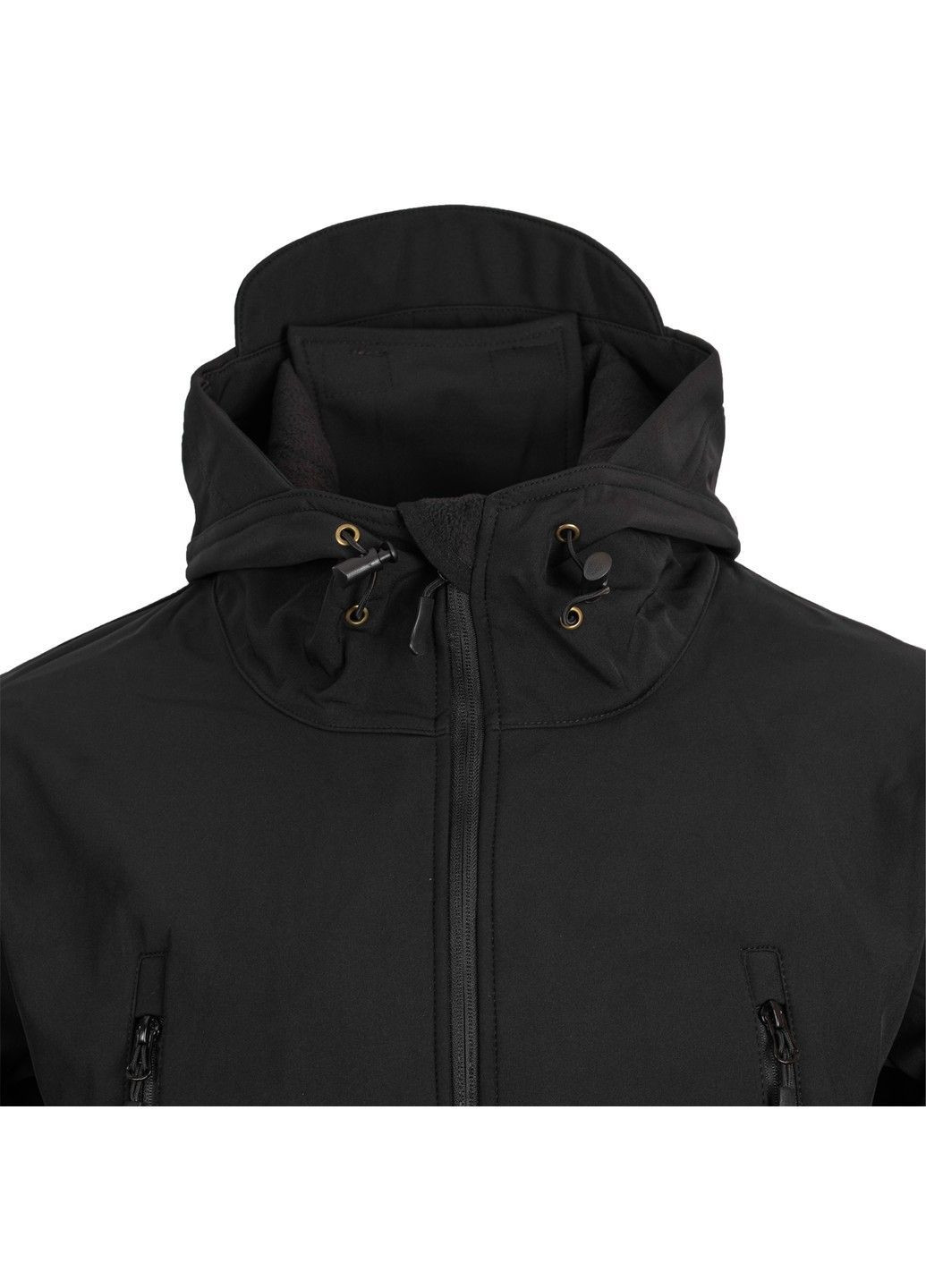 Чорна демісезонна тактична куртка softshell shark skin silver knight Vik-Tailor