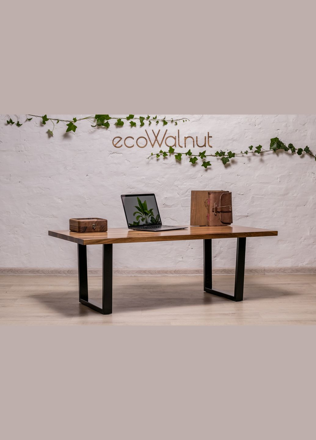 Кофейный стол с прямоугольными краями M (орех) Стол для чаепития EcoWalnut (294342575)