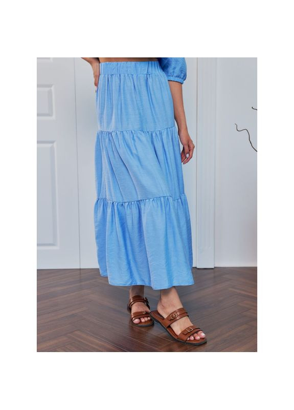 Довга спідниця з льону, Розмір Одягу M, Колір Білий Badger (354697521)