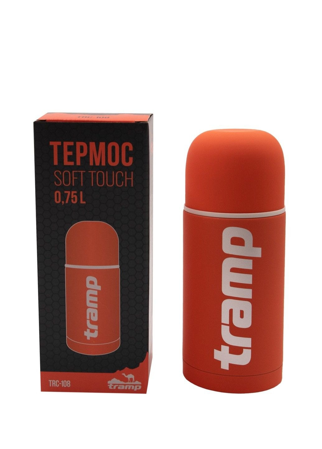 Термос Soft Touch 1 л, Оранжевый Tramp (360714360)