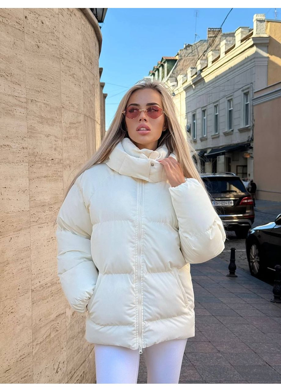 Молочный зимний Пуховик No Brand
