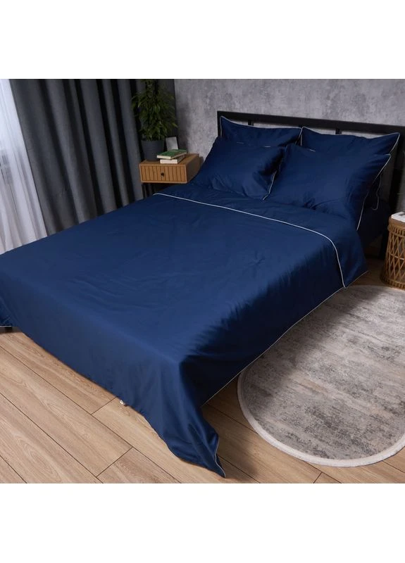 Комплект постельного белья Сатин Premium King Size 220x240 наволочки 4х50х70 (MS-820012673) Moon&Star Blue Night Corner (389746912)