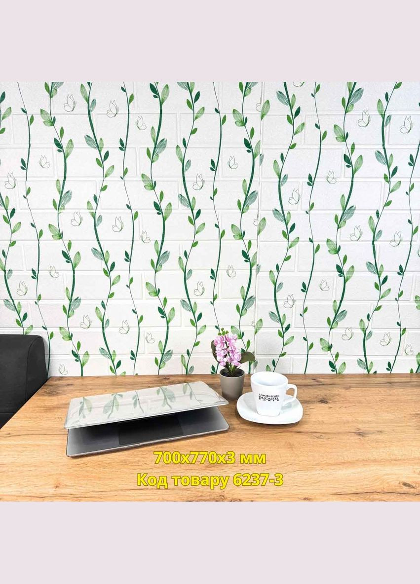 Самоклеюча декоративна 3D панель Тропіки 700x770x3 мм Loft Expert (336885012)