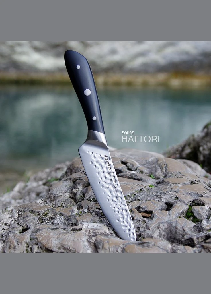 Кухонный нож универсальный Hattori Hammered с лезвием из нержавеющей стали 16 см (2530) Fissman (309193315)