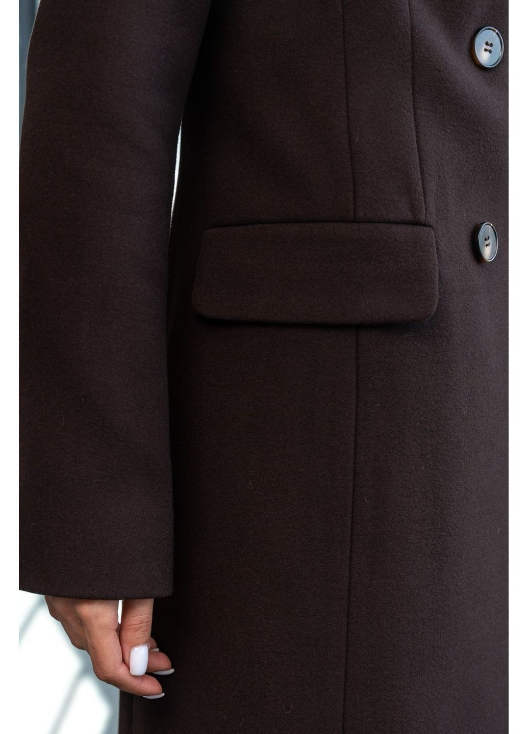 Темно-коричневе демісезонне Пальто демісезонне F02 CHICLY
