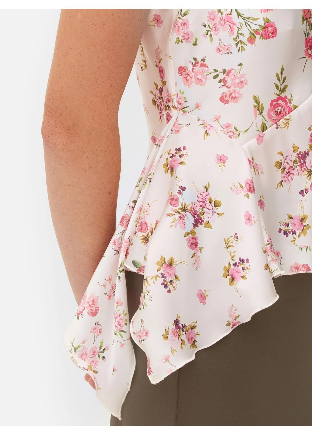 Топ лето,молочный в розовые узоры, Primark (346475426)