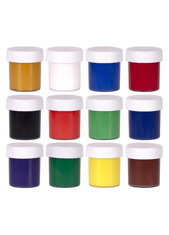 Детские гуашевые краски "Творчество" 400205, 12 цветов ГАММА'UA (326067574)