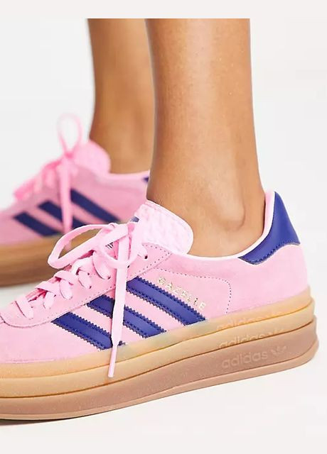 Рожеві кросівки gazelle platform bold pink glow — h06122 No Brand